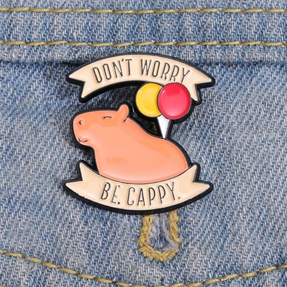 NEW "Don't worry be cappy" Brooch/Pin
